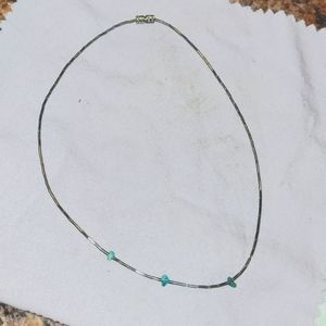 Liquid Sterling Silver &  Tourquoise Necklace
